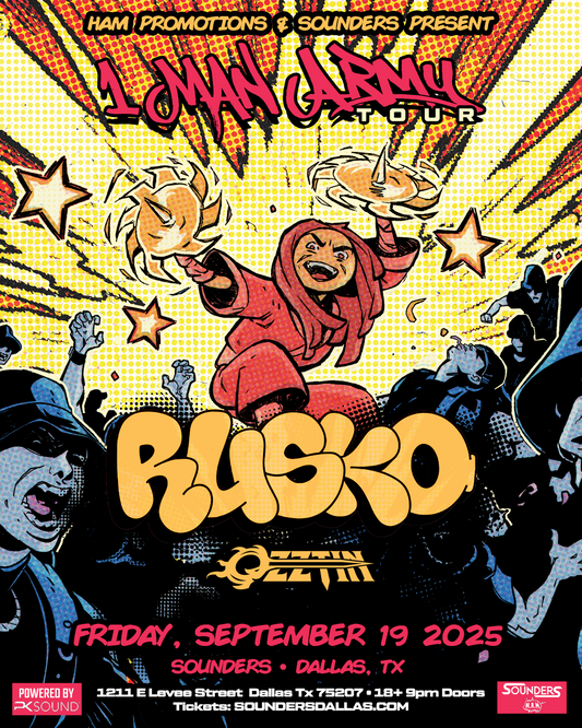 Rusko and Ozztin at Sounders in Dallas Friday September 19th, 2025
