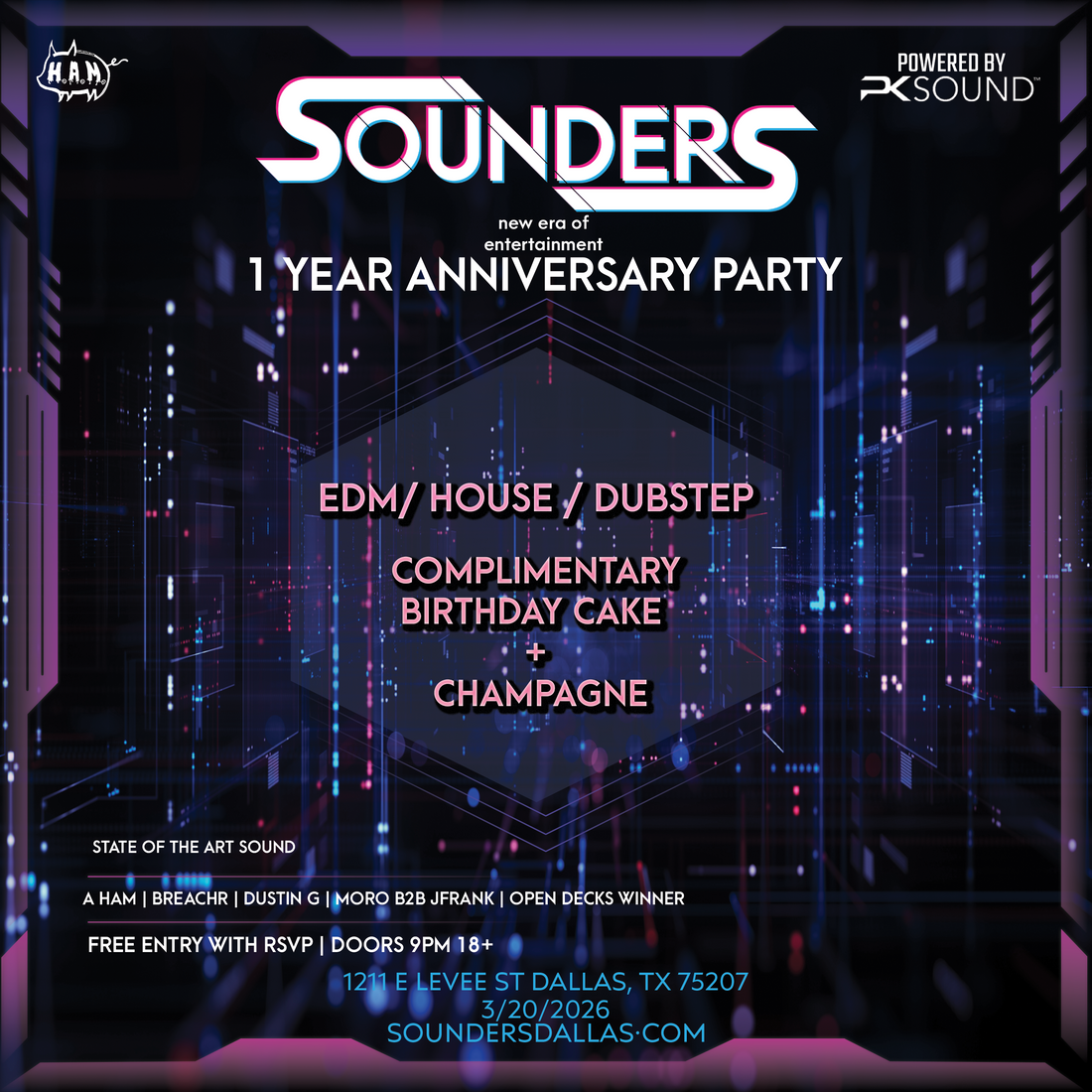 SOUNDERS 1 YEAR ANNIVERSARY PARTY