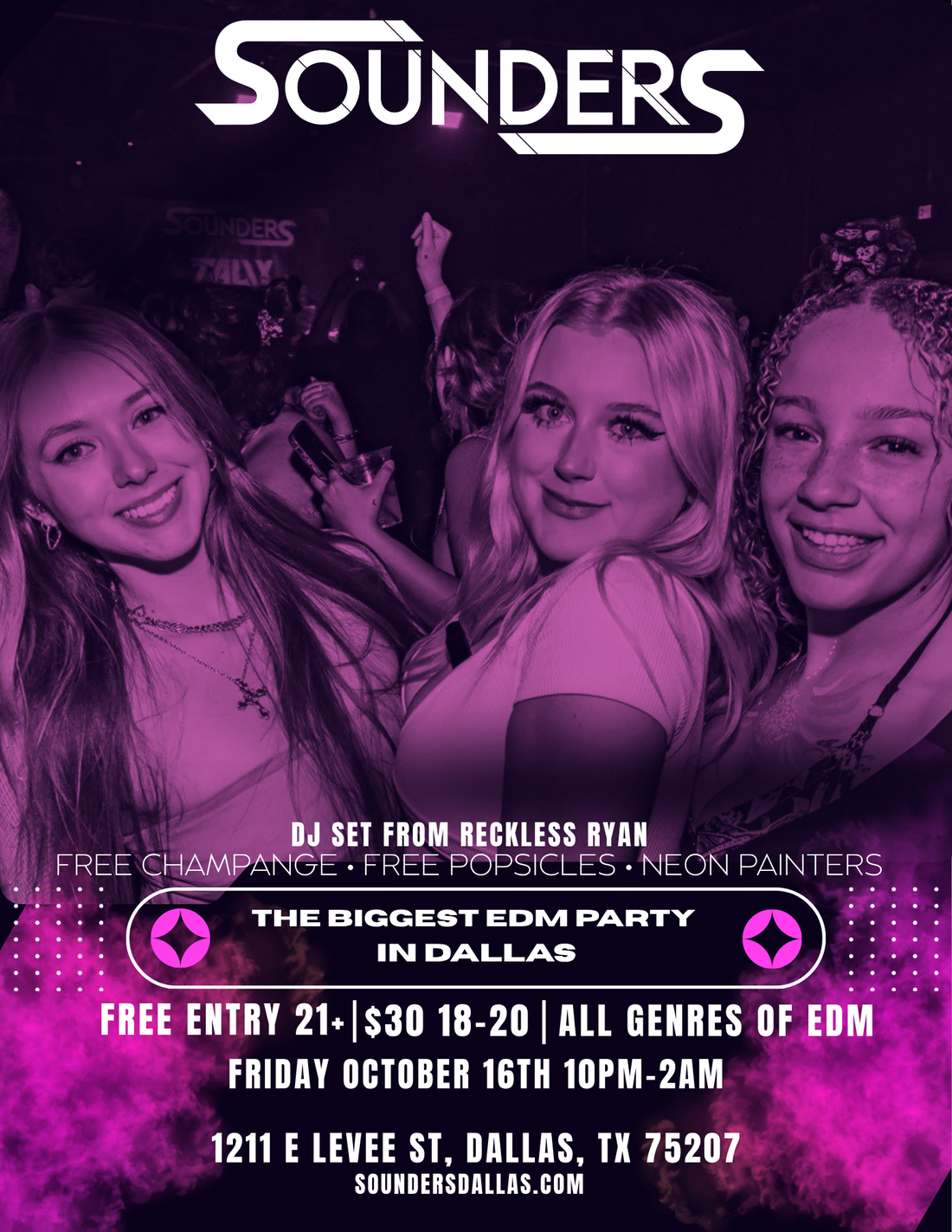 EDM Everything Friday, October 16th 2026 @ Sounders Dallas