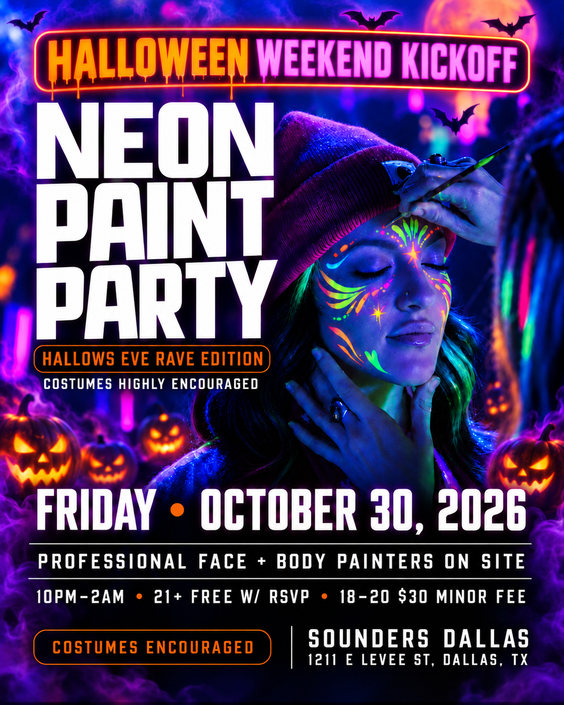 🎃 NEON PAINT PARTY: HALLOWS EVE EDITION