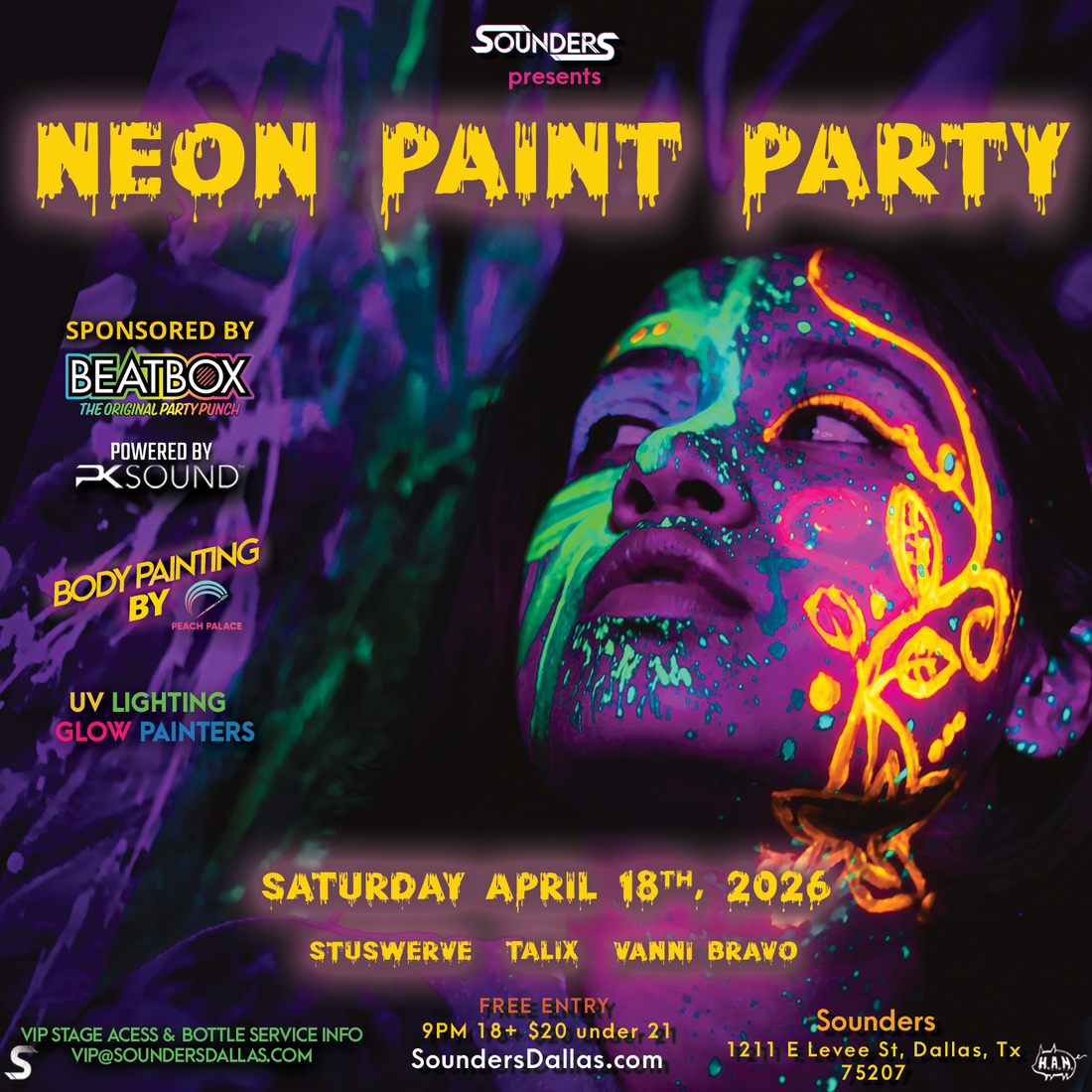 Neon Paint Party - 4/18 Dallas, TX
