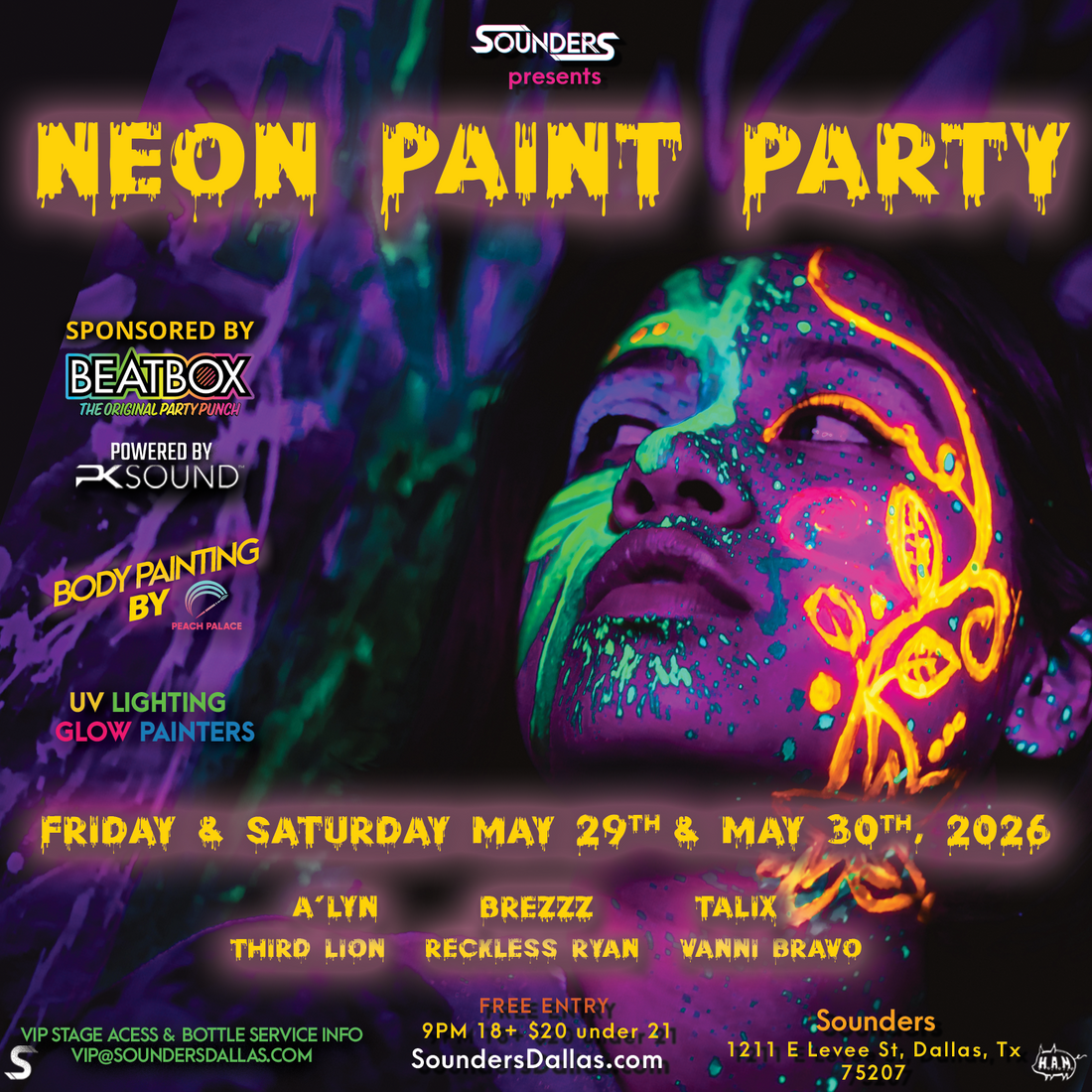 Neon Paint Party - 5/29 & 5/30 Dallas, TX