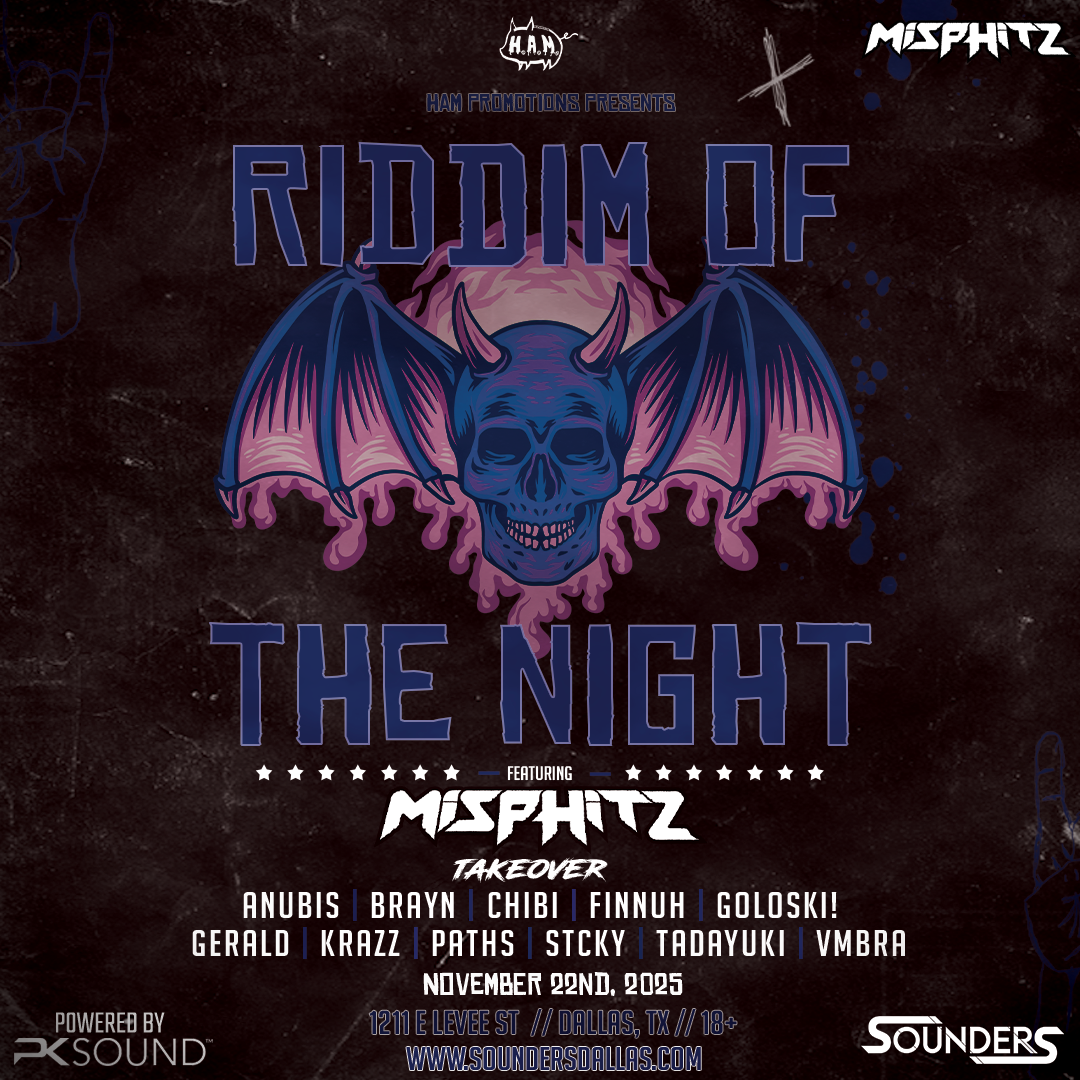 Riddim of the Night @ Sounders Dallas Saturday, November 22nd 2025
