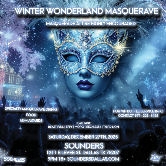 WINTER WONDERLAND MASQUERAVE + DALLAS EDM AWARDS @ SOUNDERS SATURDAY DEC 27th, 2025